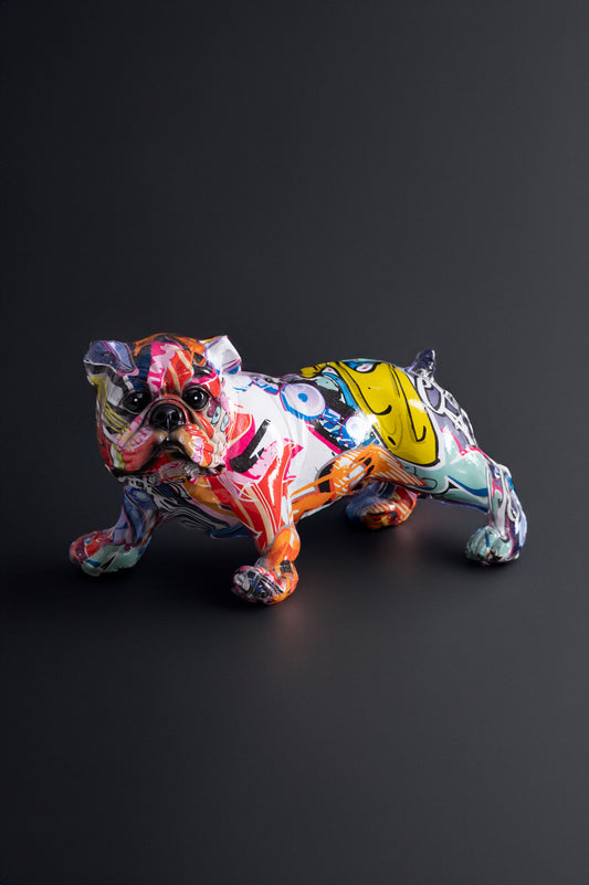 Multicolored Dog Statue
