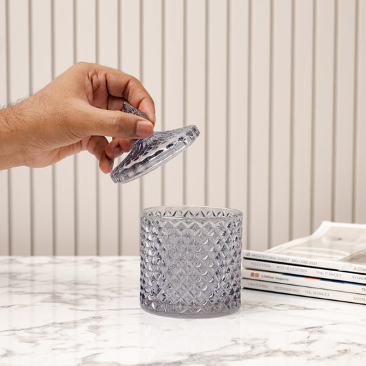 Textured Candle Stand with Lid/ Serveware/ Storage Organiser