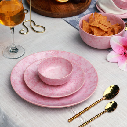 Pink Ceramic 20 Piece Dinner Set