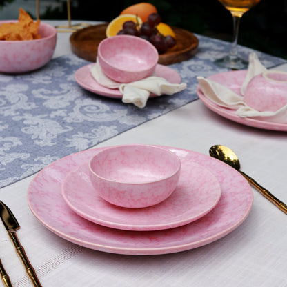 Pink Ceramic 20 Piece Dinner Set