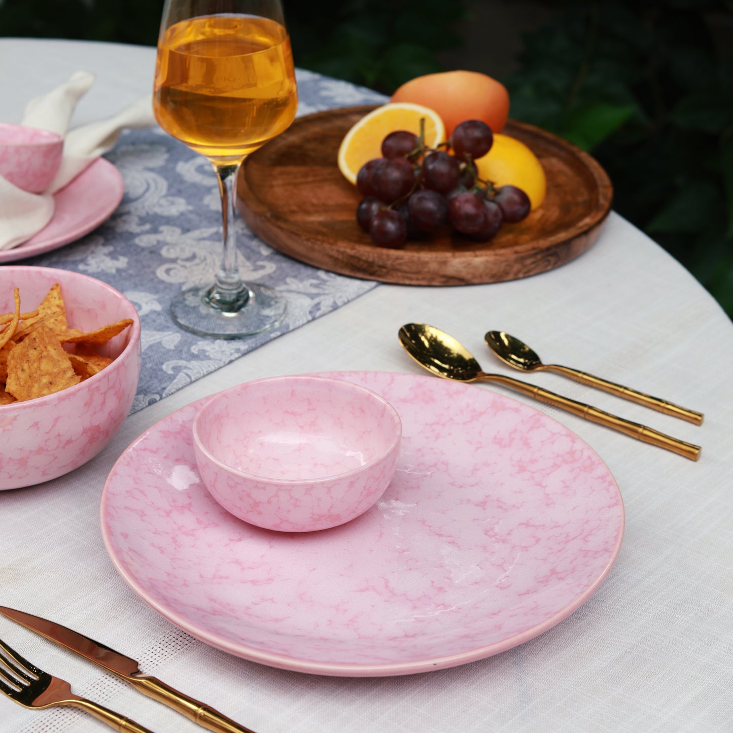 Pink Ceramic 20 Piece Dinner Set