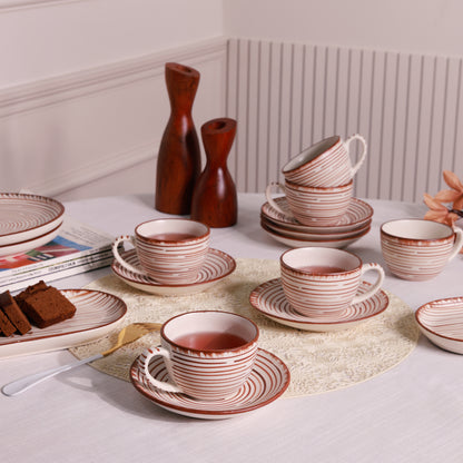 Striped Tea Cup and Saucer