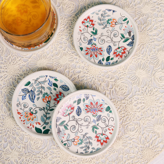 Floral Coaster- Set of 4