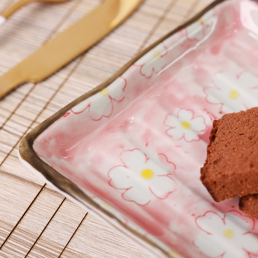 Pink Floral Platter