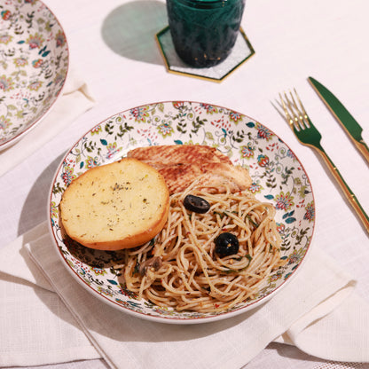 Floral Pasta Plate