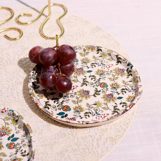 Floral Snack Plate