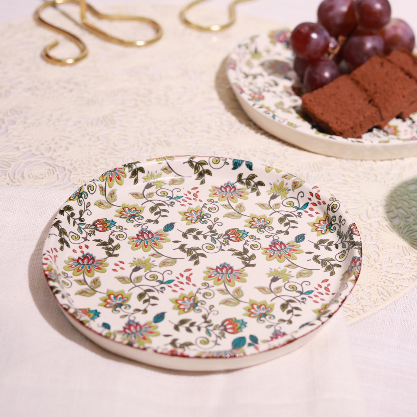 Floral Snack Plate