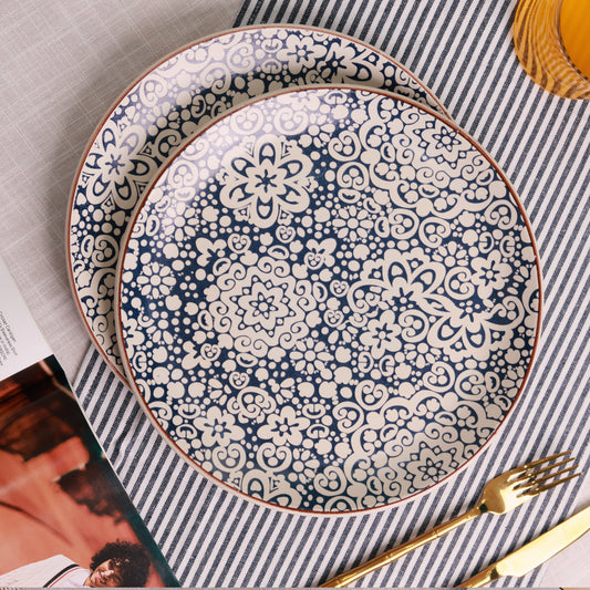 Blue Floral Plate