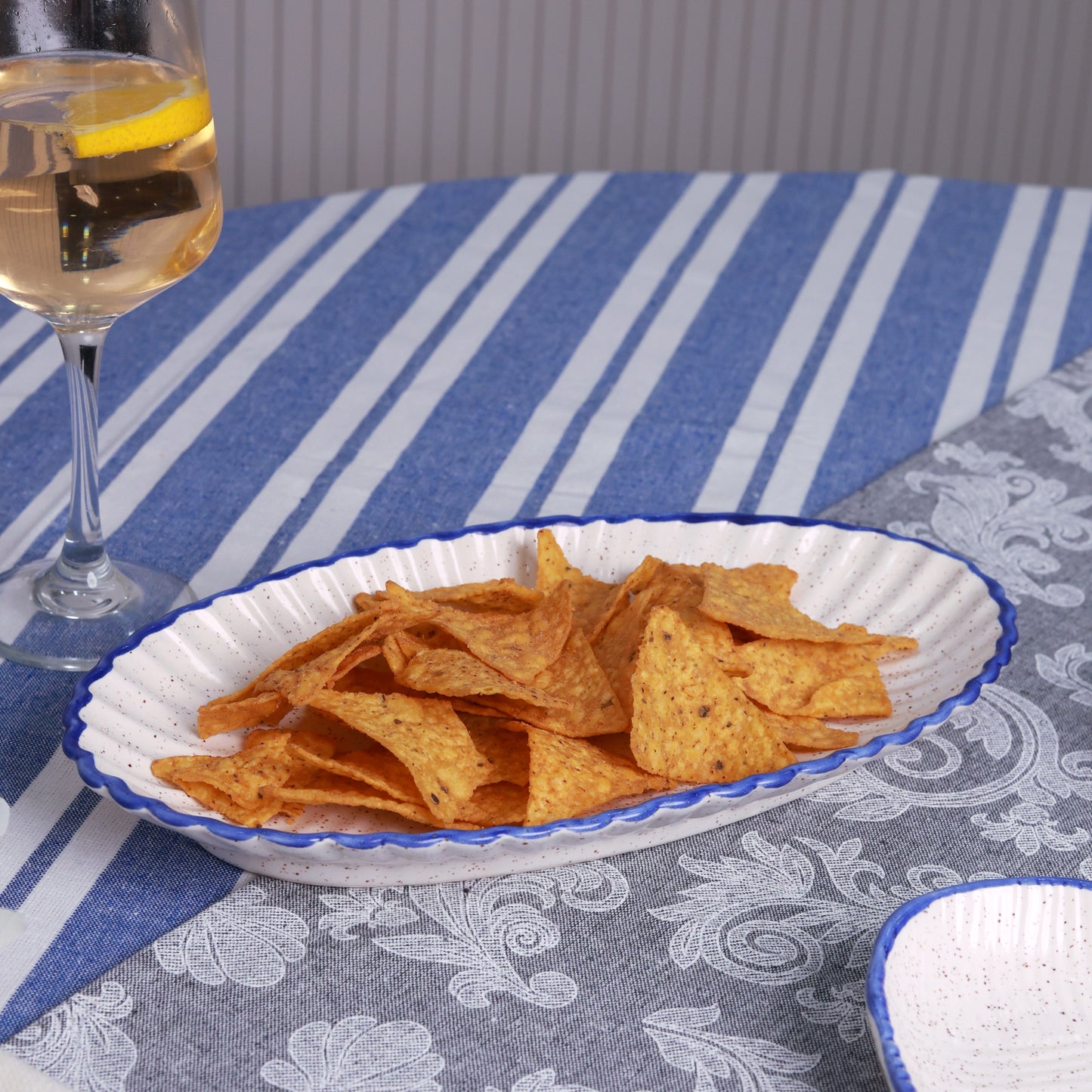 Blue Dotted Platter