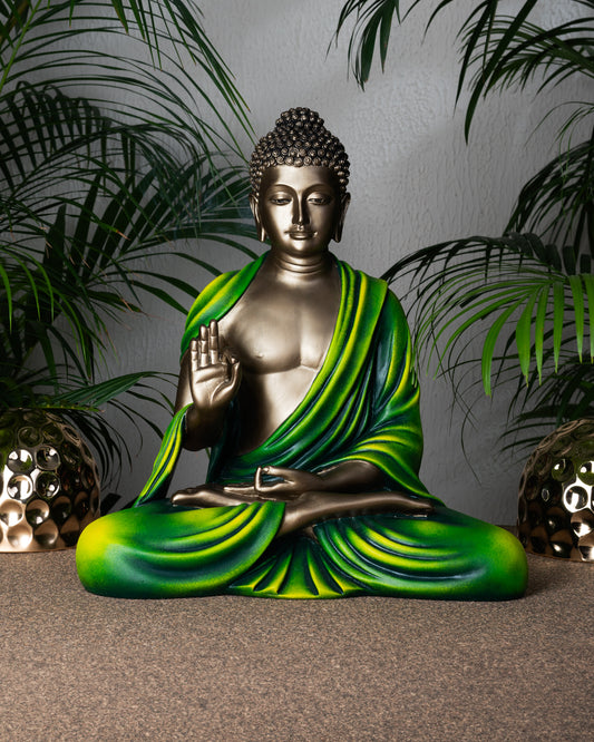 Green Budha Decorative Statue