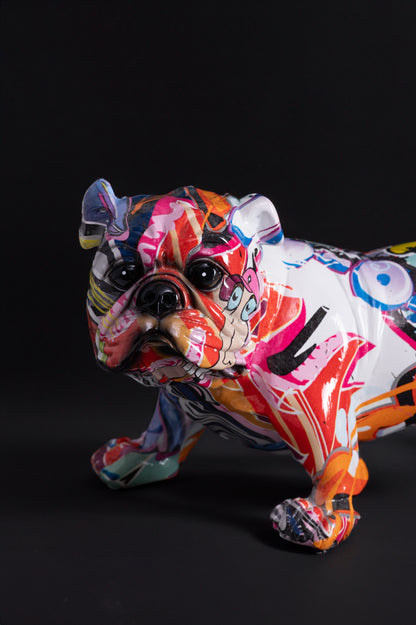 Multicolored Dog Statue