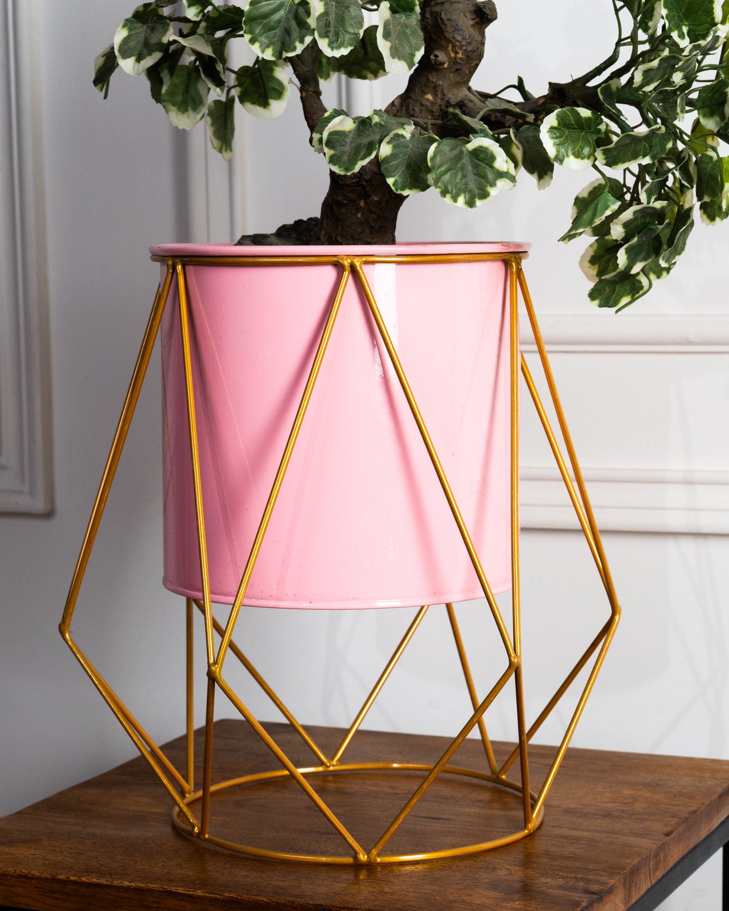 Pink Metal Planter