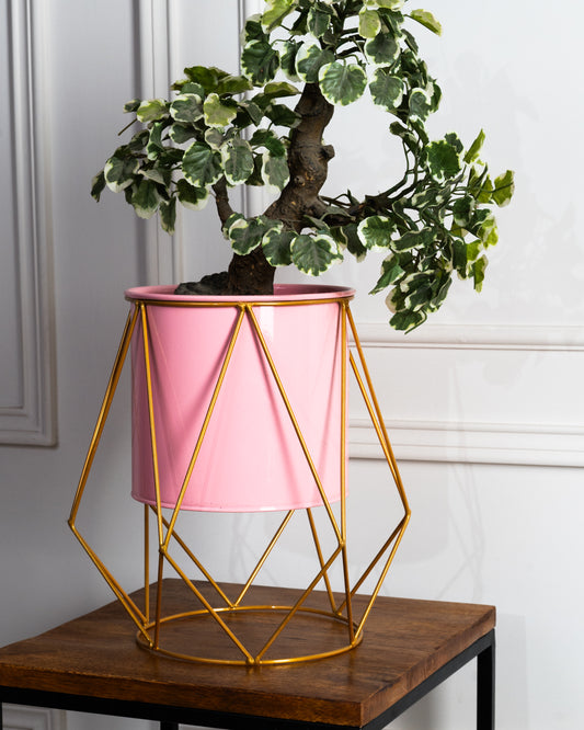 Pink Metal Planter