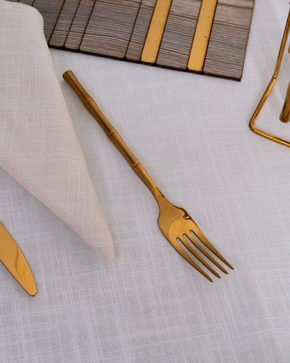 Bamboo Gold Cutlery Set