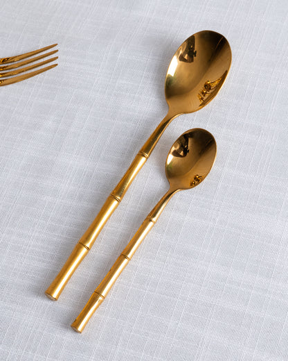 Bamboo Gold Cutlery Set