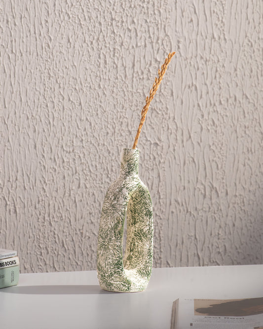 Earthy Ceramic Vase Green Small