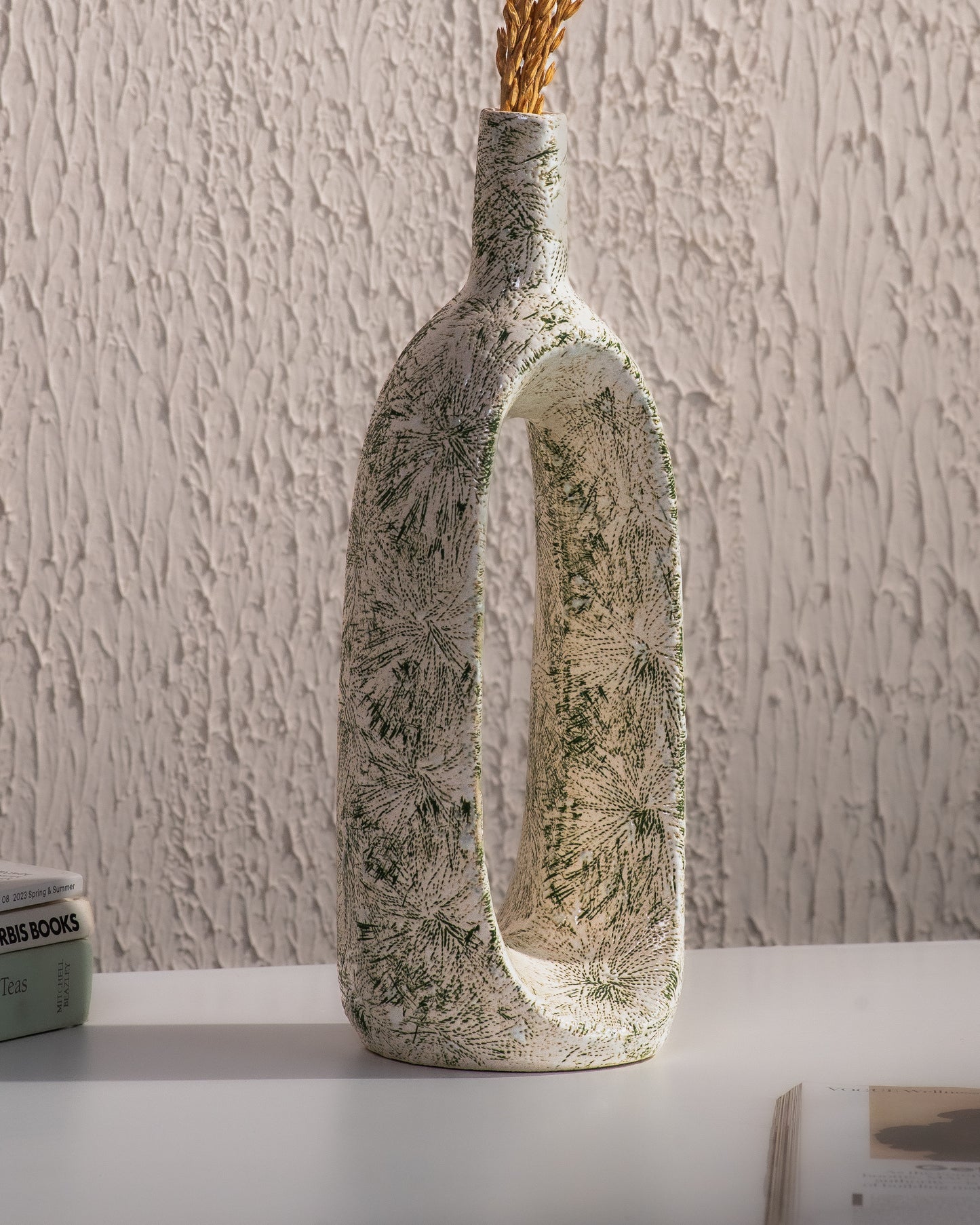 Earthy Ceramic Vase- Green