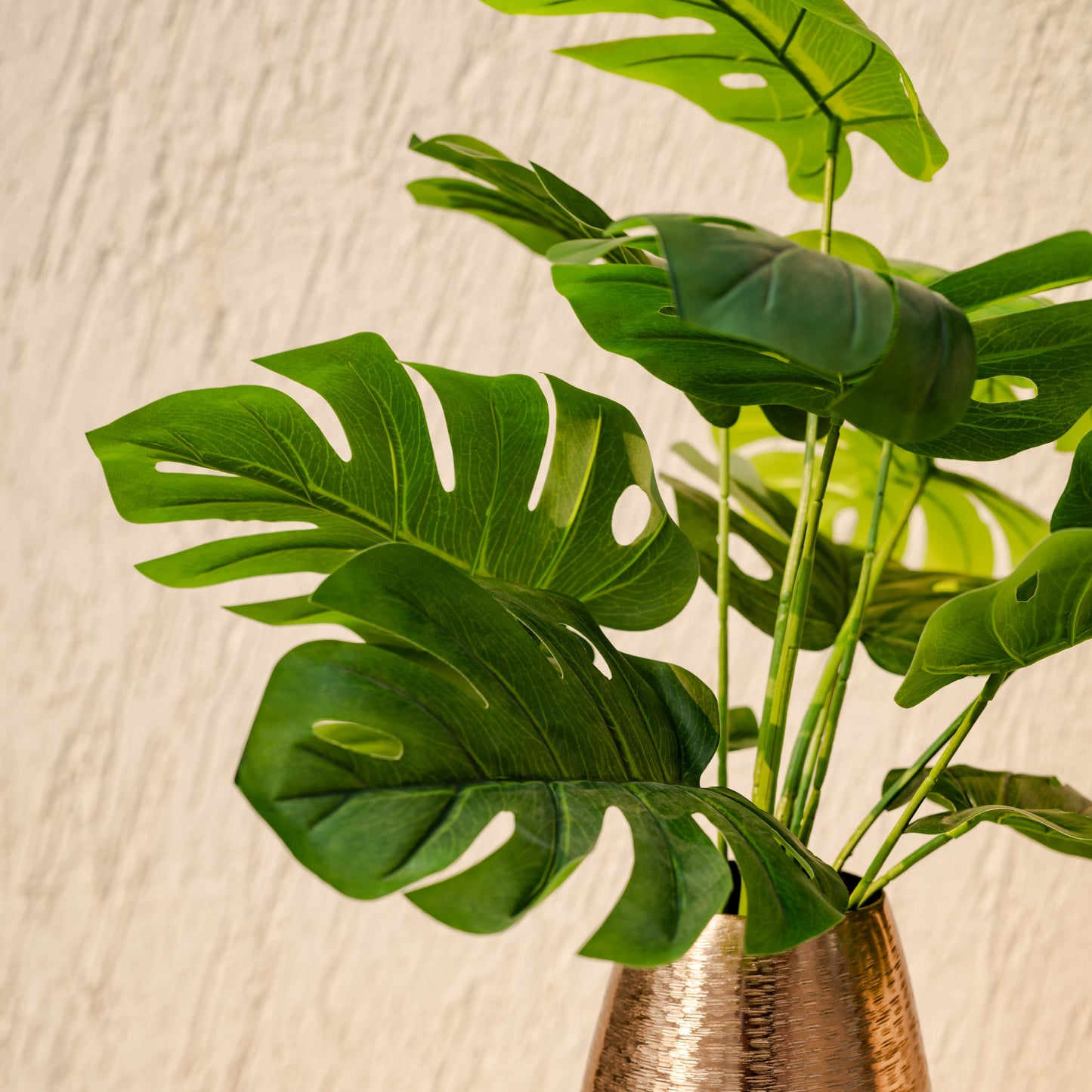 Faux Green Monstera Plant