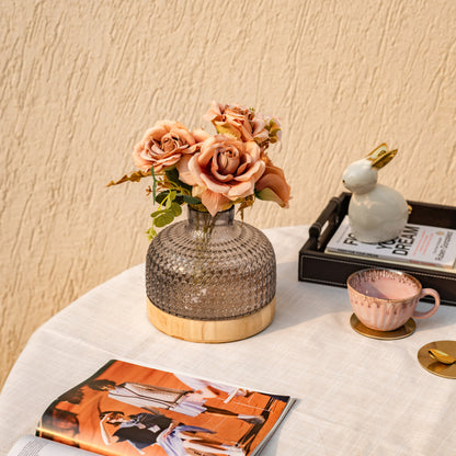  A Flower pot with a Decorative statue