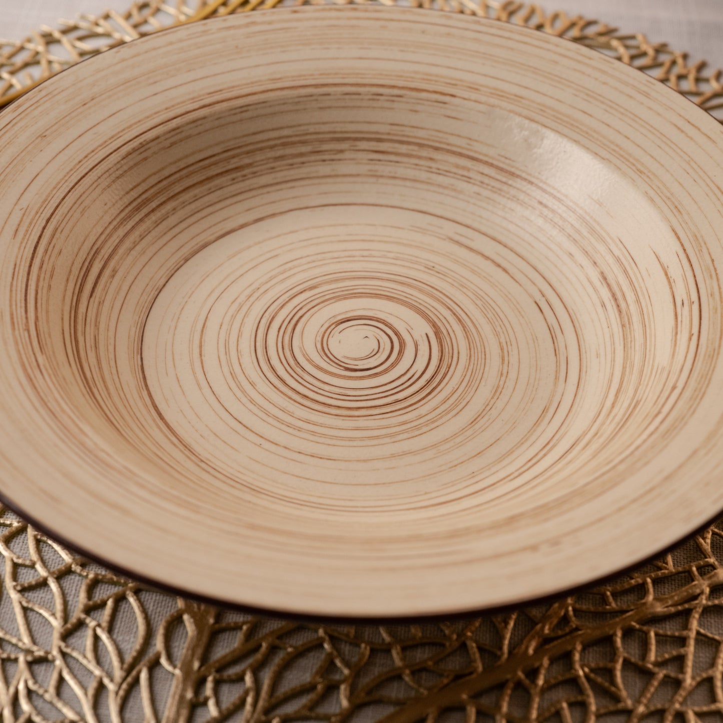 Circular Patterned Pasta Plate