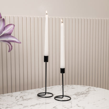 Black Taper Candle Stand- Set of 2