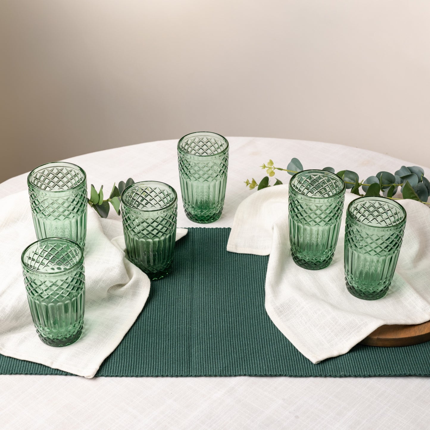 Green Water Glass Set