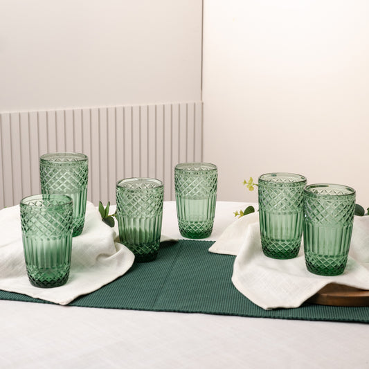 Green Water Glass Set