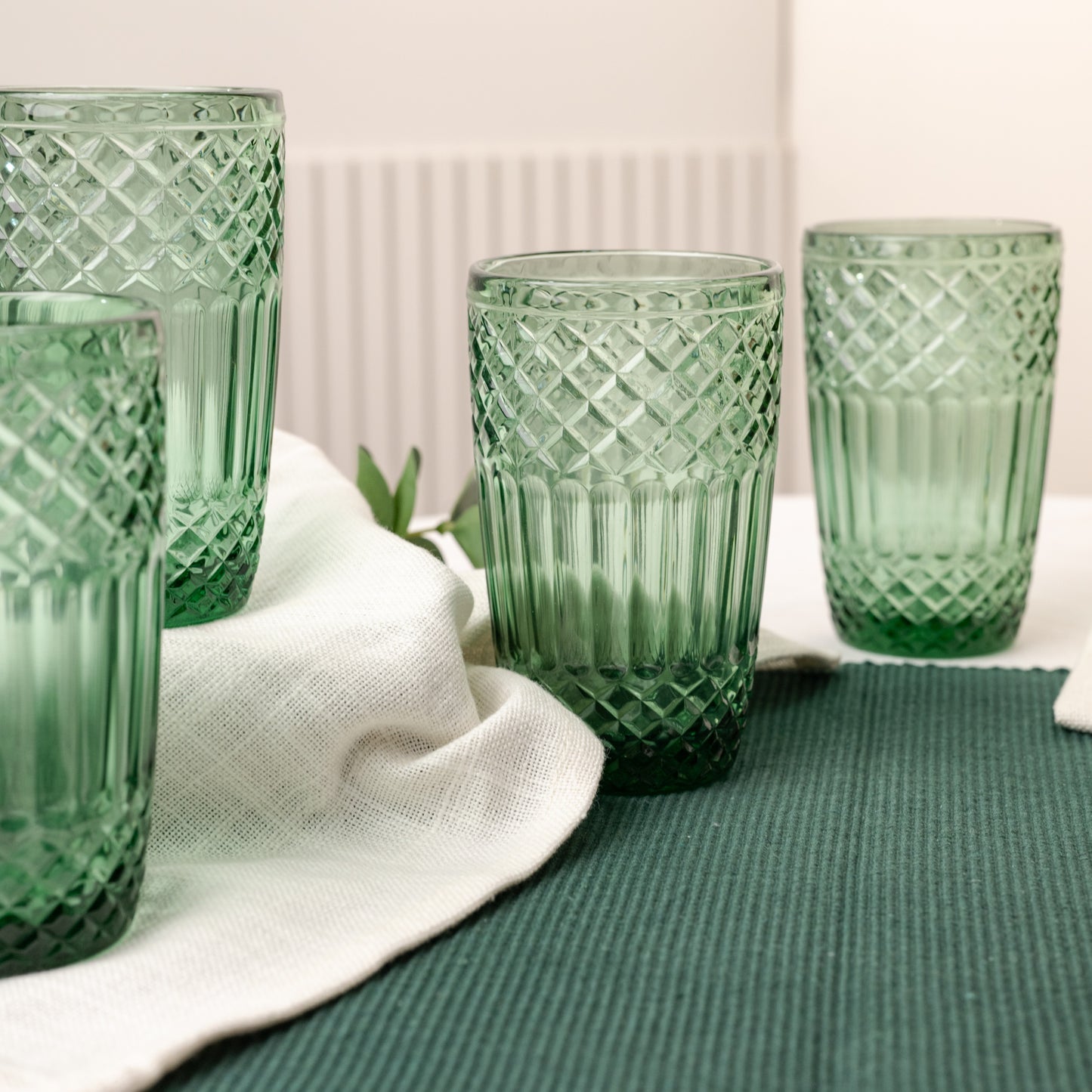 Green Water Glass Set