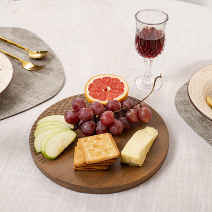 Wooden Round Cheese Board/ Serving Platter