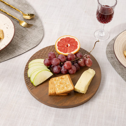 Wooden Round Cheese Board/ Serving Platter