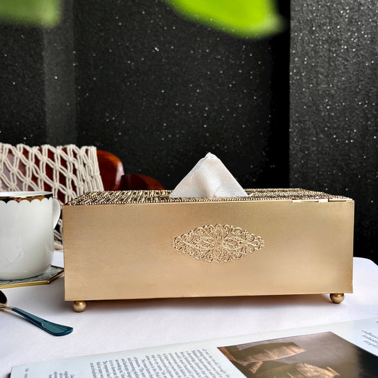 Royal Gold Tissue Box