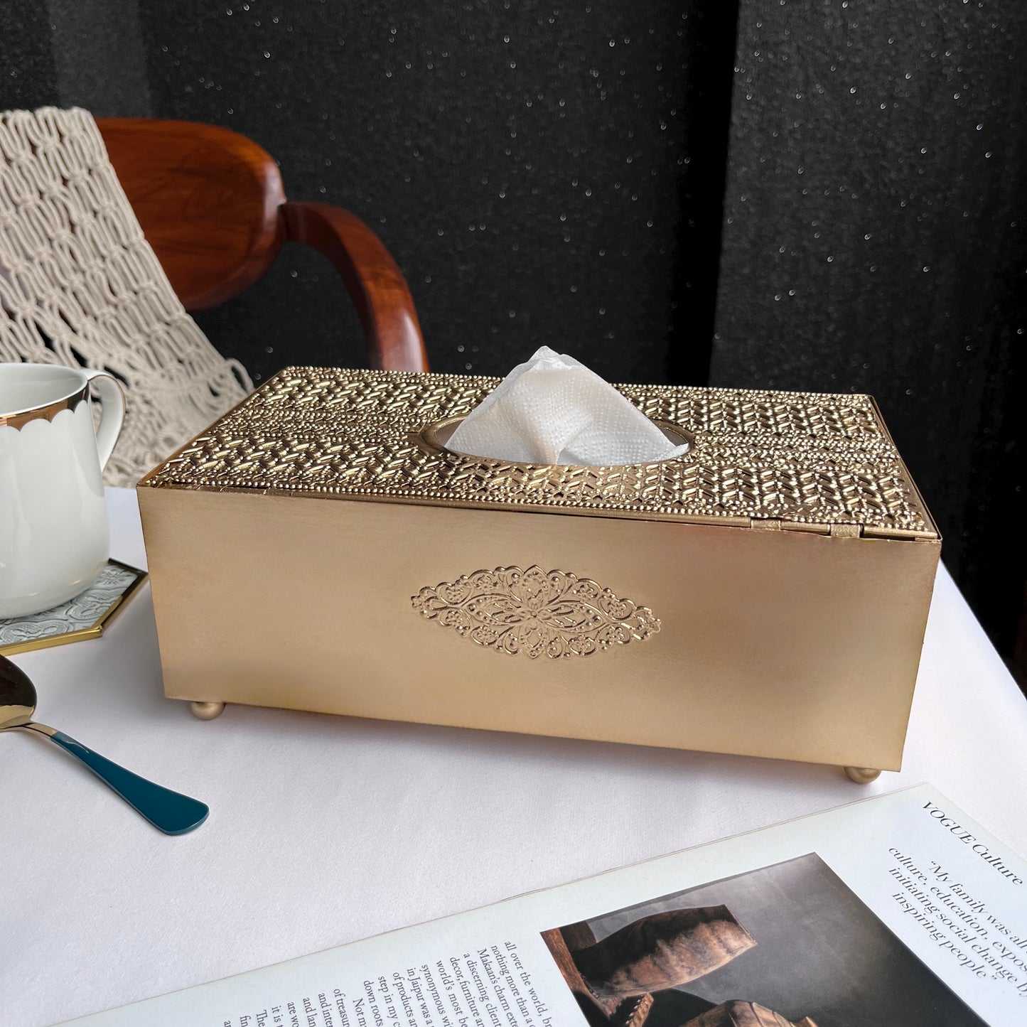 ROYAL GOLD TISSUE BOX