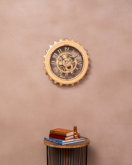 Eleanor Antique Gold Wall Clock